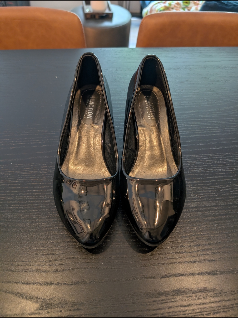 Kenneth Cole Reaction Women's Black Patent Wedges